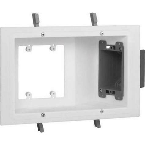 Carlon Rectangle Plastic 3 gang Electrical Box White